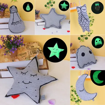 

M89CNew Luminous Moon Night Star Bulb Owl Cushion Pillow Kids Child Christmas Xmas Gift