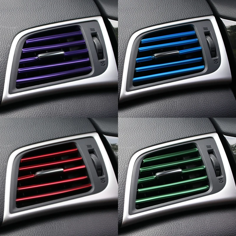 

2019 Car Styling Mouldings 20cm Interior Air Vent Grille Switch Rim Trim Outlet Scratch Guard Protector Car Styling Strip