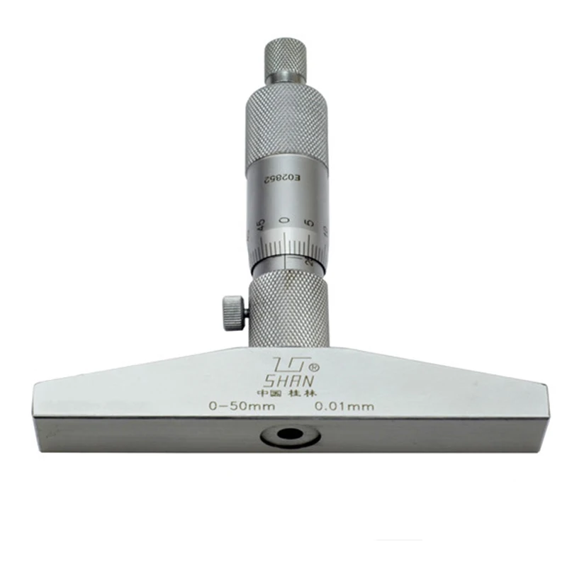 0-50 мм 0,01 мм SHAN бренд глубина микрометр измерительный инструмент из нержавеющей стали метрические микрометры