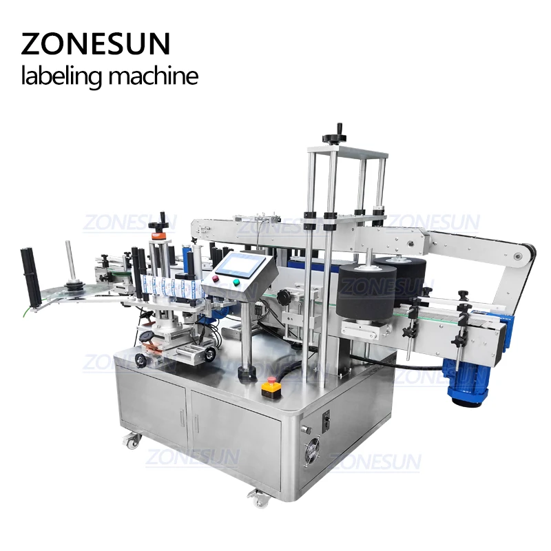 ZONESUN Автоматическая двухсторонняя машина для нанесения этикеток наклейка
