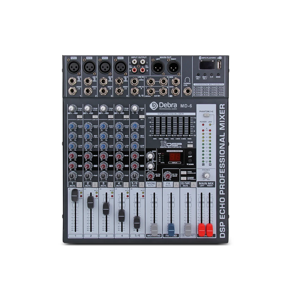 Good quality Clean sound!!! 6 Channels Mixer
