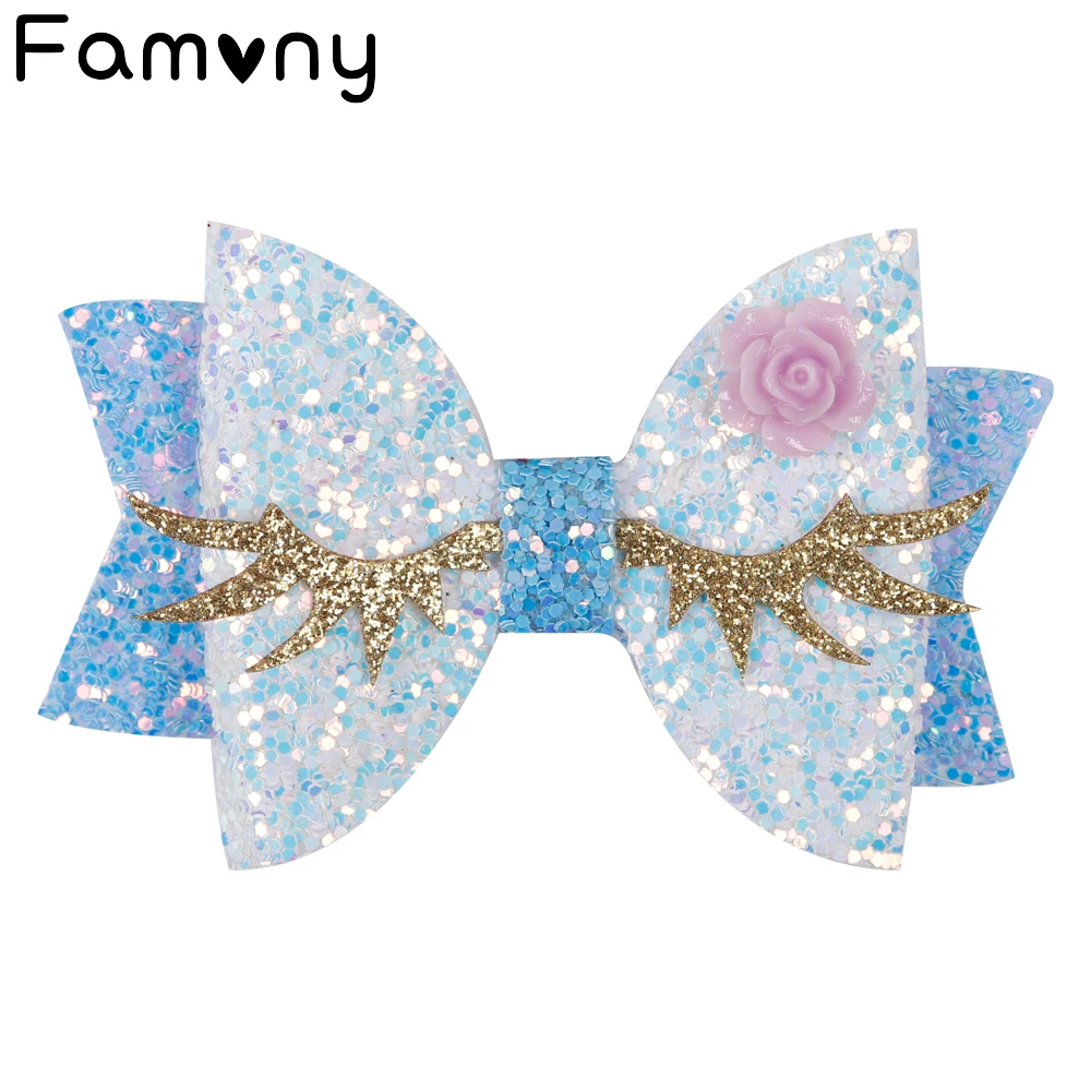 

3 Inch Glitter Hairgrips Shiny Cute Flower Horn Horse Hair Clips Boutique Handmade Hairbow Accessories DIY Supplies