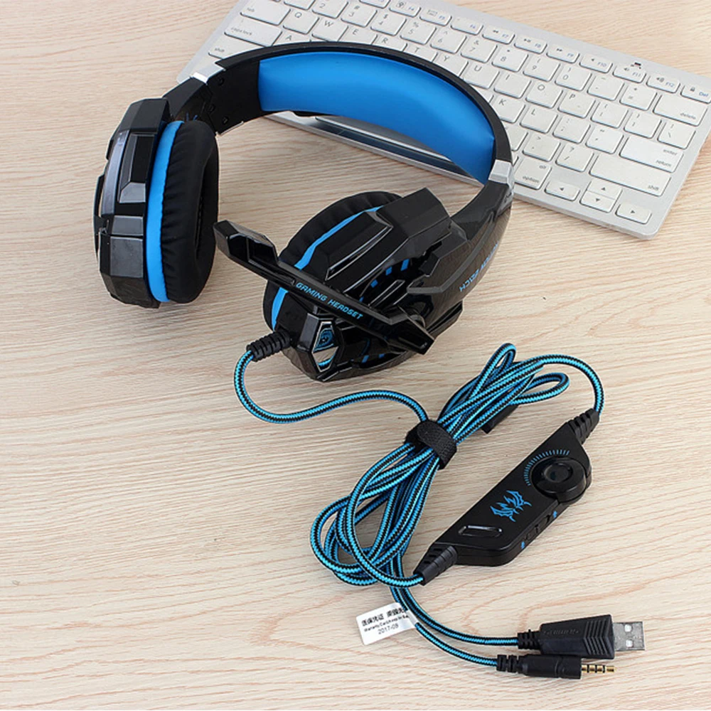 Игровые наушники KOTION EACH G9000 3 5 мм гарнитура с микрофоном светодиодный