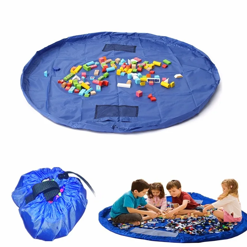 1pcs 150cm Practical Kids Toy Organizer Bag Play Mat Carpet Toys For Childern Storage Holder