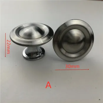 

30mm 100pcs/lot Stainless steel Satin Knob Pull Handle Hardware - A
