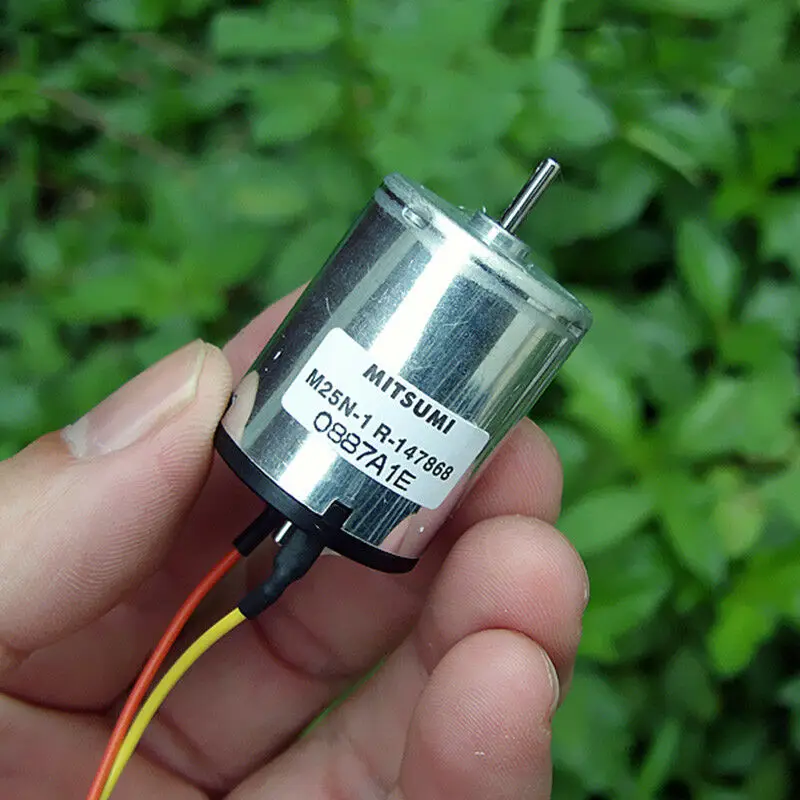

MITSUMI M25N-1 R-147868 Mini 24MM Mute Round Motor DC 12V 18V 24V 4950RPM Slow Speed Large Torque 2mm Shaft DIY Toy Hobby Model