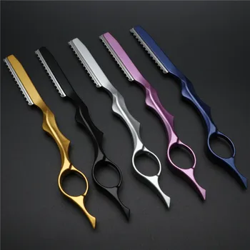 

New Colorful Hair Cut Razor Professional Hair Tapering Knife Haircut Razor Eyebrow Trimmer Stylist Knife Beauty Salons Dedicate