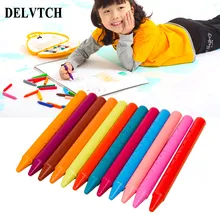 Delvitch 12 видов цветов/набор восковой карандашной ручки нетоксичные стержневые палочки Shool для студентов художественные канцелярские принадлежности для детей рисование рисунок подарок