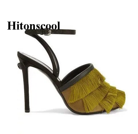 Rouge Chaussures Talons Gladiateur Souliers Marque Bout Femme Ouvert Green Pour Gland Army rouge À Hauts 2019 Femmes Sexy D'été Sandales Vert Cheville Sangle vUqCw4