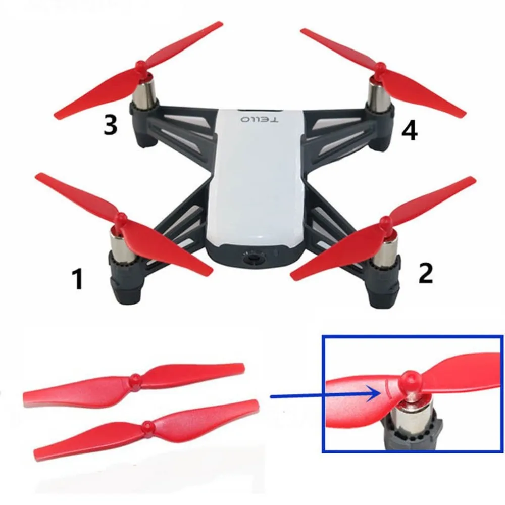 4 шт. быстросъемные пропеллеры для дрона DJI Tello Mini Drone Propeller CCW/CW реквизит запасные части Аксессуары для дрона