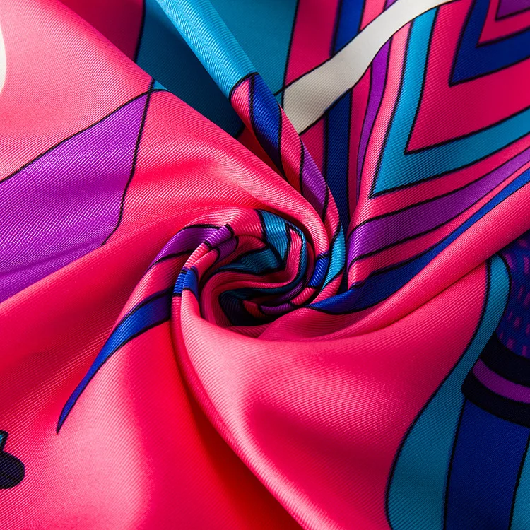 Высокое качество Шелковый квадратный шарф повязка на голову женский роскошный бренд шарф шали пашмины саржевый принт большие шарфы 130*130 см