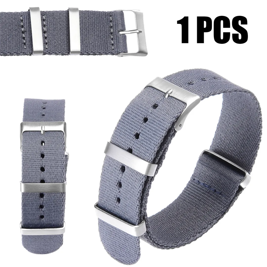Shellhard Causal 22mm Fashion Military Nylon Wrist Watch Band Unisex 8 Colors Nylon Watch Straps Replacement Belt For Watches