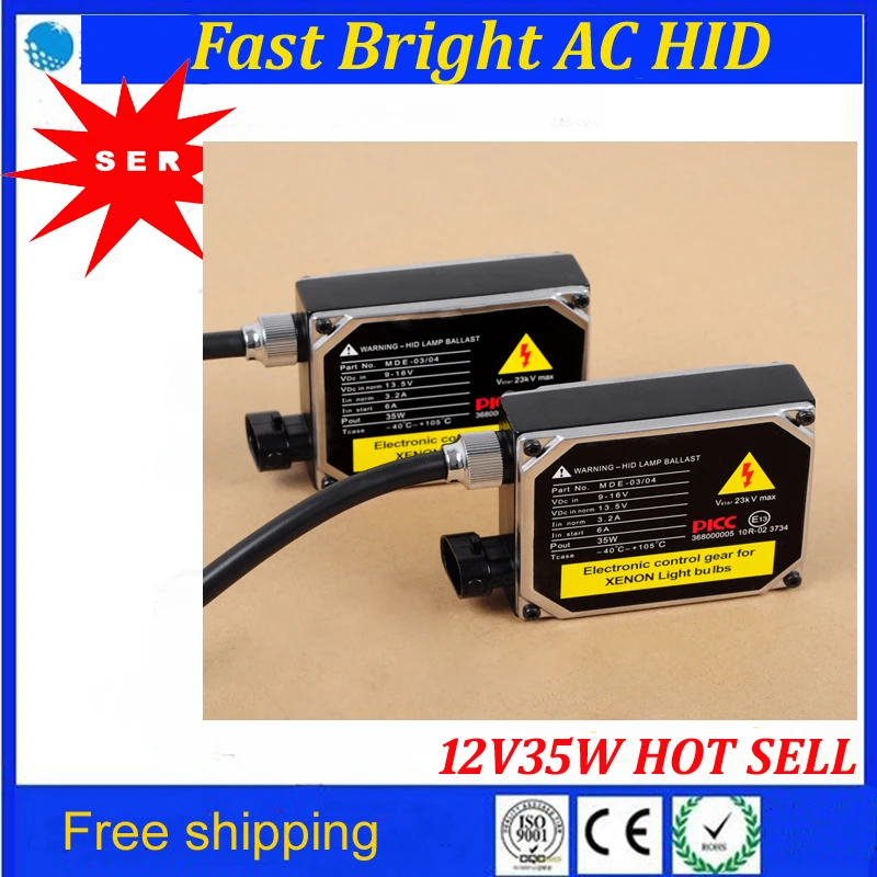 

Free Shipping 2016 Fast Start AC 12V Xenon BALLAST New Fast Bright HID Ballast 12V 35W Normal Thick AC HID Xenon Ballast AC Kit