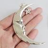 Pendentifs antiques en argent, accessoires découverte, colliers, visage, soleil, couleur argent, grande breloque, pour la fabrication de bijoux, 2 pièces ► Photo 3/5