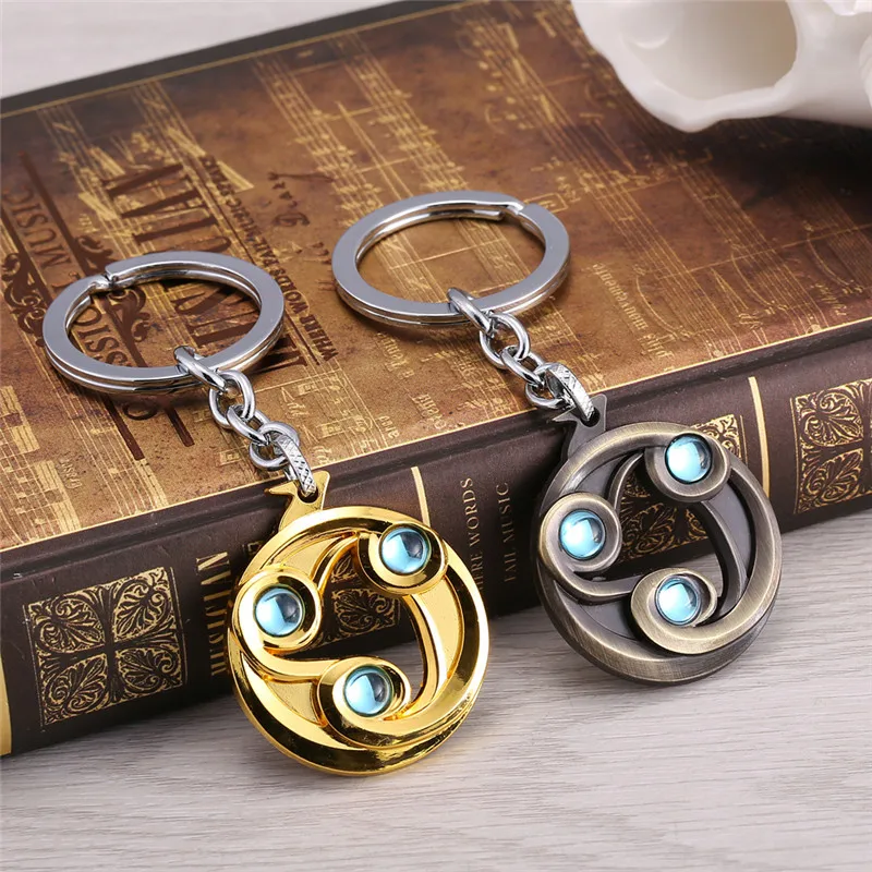 

2 Colors Game Dota 2 Talisman Of Evasion Keychain Metal Pendant Key Ring Chain Holder Jewelry Car Chaveiro Accessory Men Gift