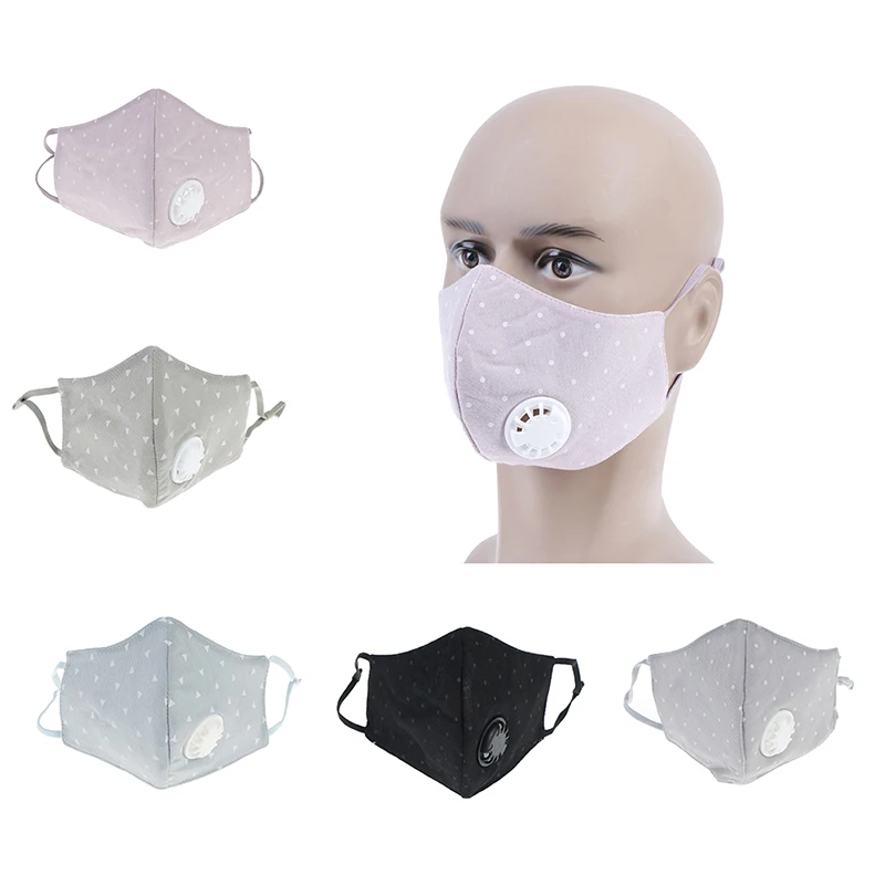 

1Pc Fashion Unisex Cotton Breath Valve Mouth Mask Anti-Dust Anti Pollution Mask Cloth filter respirator Mouth-muffle