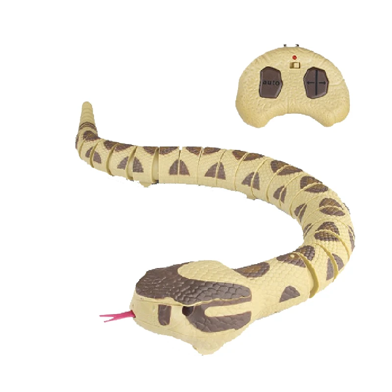 Электрическая змея креативная RC змея игрушка трюки игрушка 2,4 г Инфракрасный контроль ABS пульт дистанционного управления RC Гремучая змея - Цвет: Цвет: желтый
