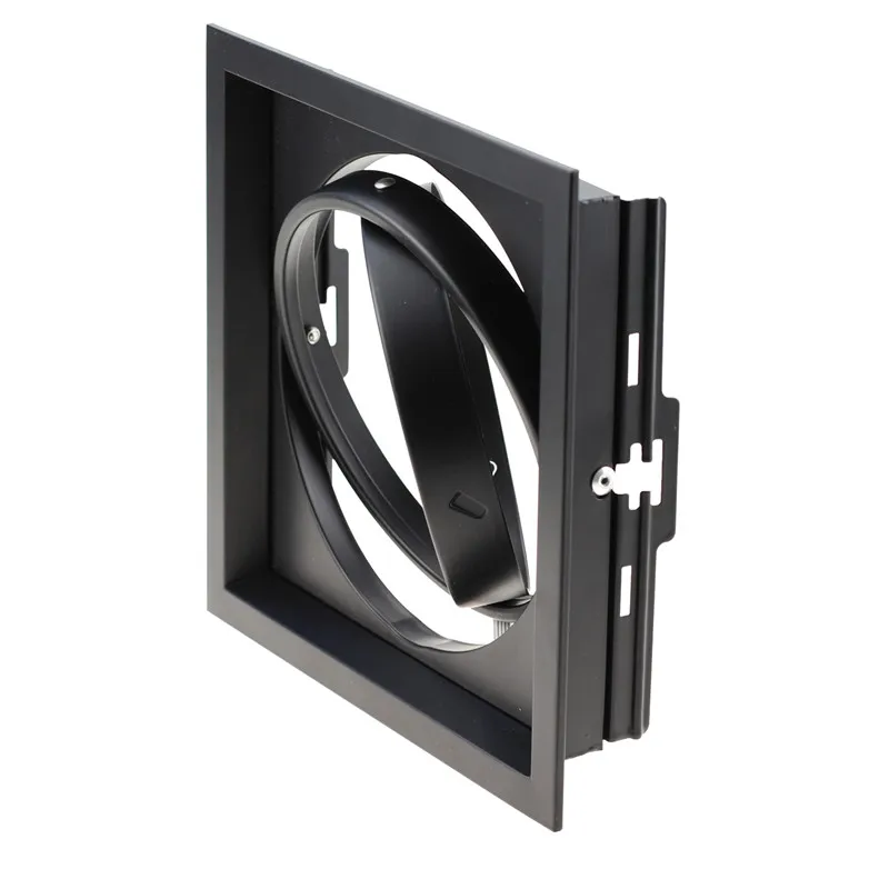 Черный квадрат AR111 монтажные точечные потолочные светильники рамка Светодиодный светильник SMD крепления встроенного светильника для внутреннего освещения