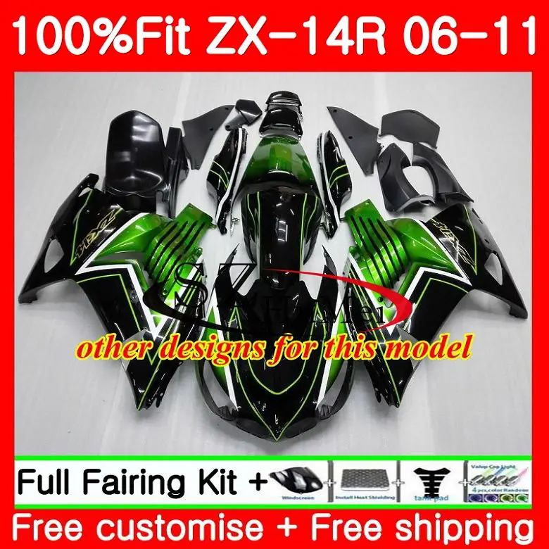 Корпус для KAWASAKI NINJA blue black ZX 14R ZX14R 06 07 08 09 10 11 23SH11 ZZR1400 2006 2007 2008 2009 2010 2011 обтекатели|body