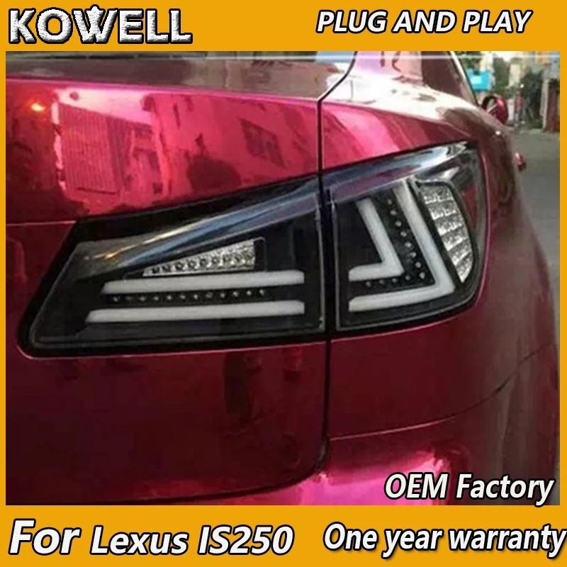 KOWELL стайлинга автомобилей для Lexus IS250 светодиодный задний фонарь 2006 2007 2008-2012 IS300 DRL