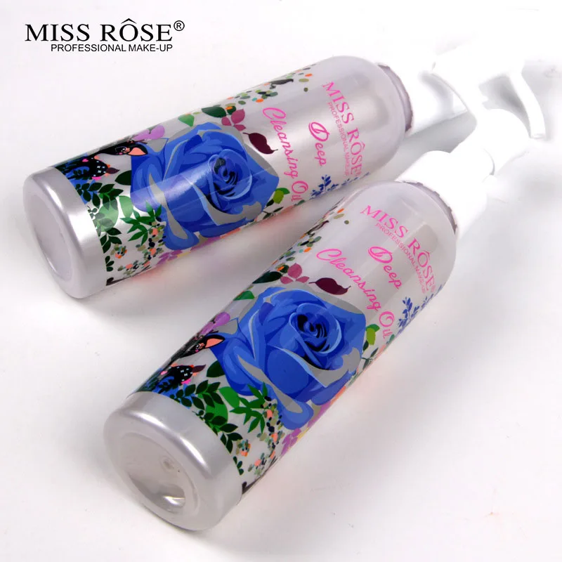Miss Rose Makeup Remover Cosmetics Face Cleansing Oil 120ML Liquid Deep Cleansing Lotion Shrink Pores Lip Eye Clean Facial Care3