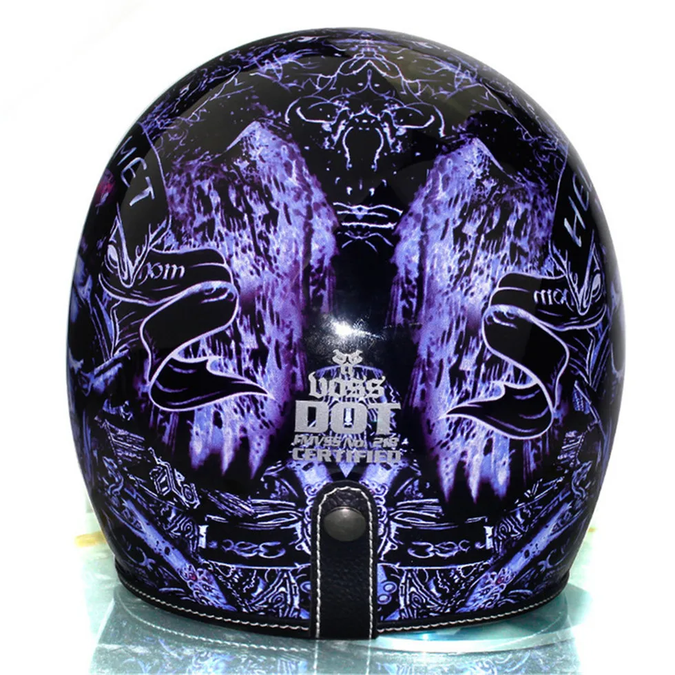 

New Brand Motorcycle Helmet 3/4 Open Face Vintage Casco Moto Jet Scooter Bike Helmet Retro DOT approved Casque Motociclismo