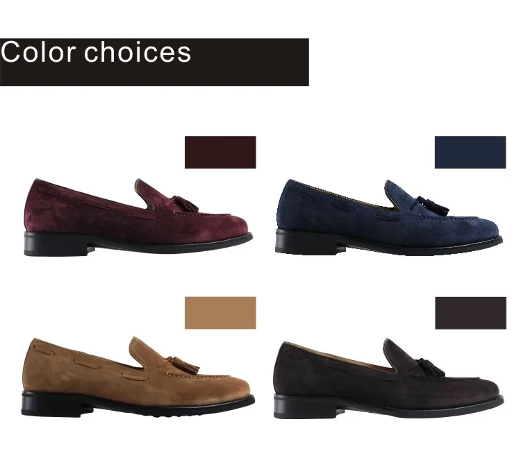 VIKEDUO/брендовые Роскошные лоферы, обувь для мужчин из натуральной коровьей замши, простая коричневая мужская обувь, повседневная обувь без