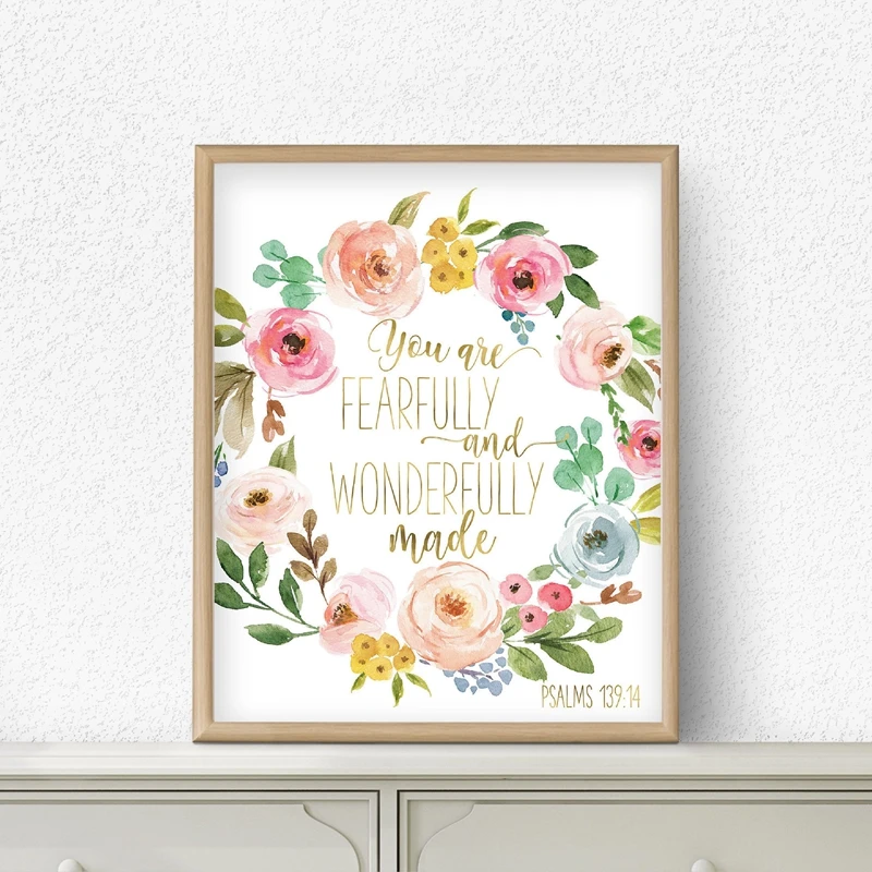 You Are Fearfully And Wonderfully Made Sign Print