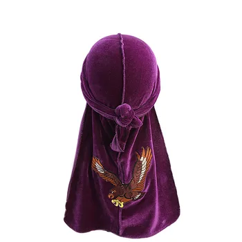 

The Muslim eagle Long-tailed pirate hat Stretch Turban Ruffle Hair Hats Beanie Bandanas Scarf Head Wrap Headwear for Adult 27