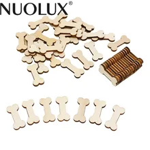 50 шт. незавершенного дерева собака кость вырезы готовы Краски или украсить для древесины ремесла и DIY проектов