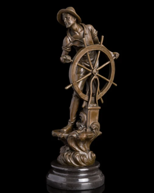 

free Home furnishings decorated bronze figure bronze sculpture crafts captain fast