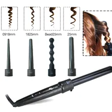 Щипцы для завивки волос 4 в 1 щипцы для завивки волос Турмалин Керамика Набор сменных Утюги salon Care инструменты укладки