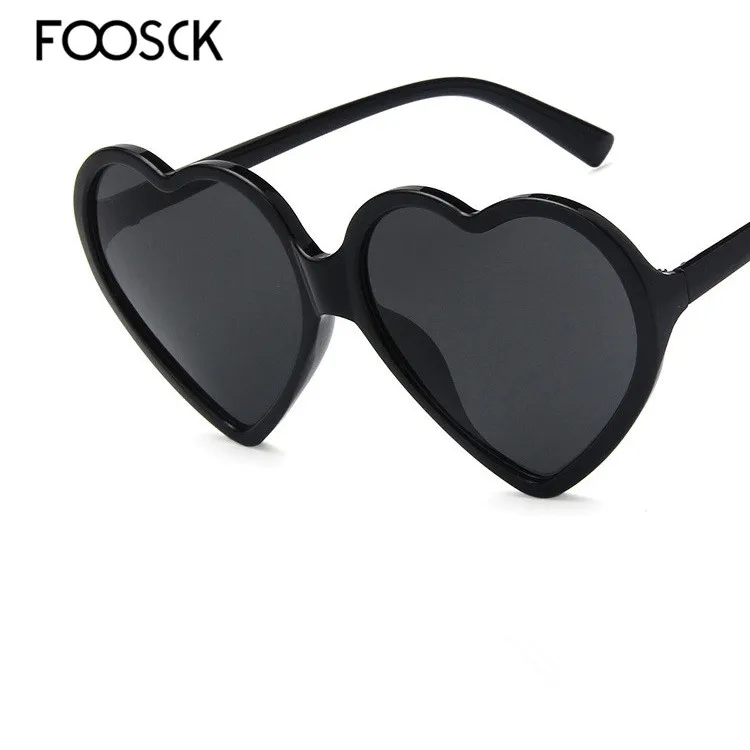 coach sunglasses FOOSCK Women Brand Designer Luxury Fashion Heart Shape Sunglasses Women Lovely Colorful Clear Eyeglasses Cat Eye Frame Eyewear round sunglasses women Sunglasses