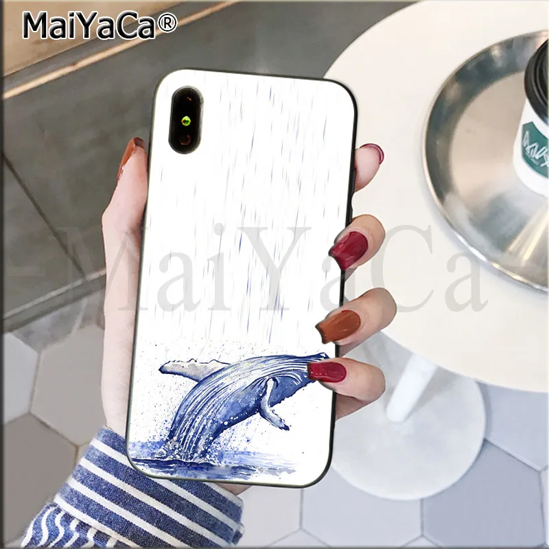 MaiYaCa Кита Дельфин в море заказчик высокое качество чехол для телефона iPhone 8 7 6 6S Plus