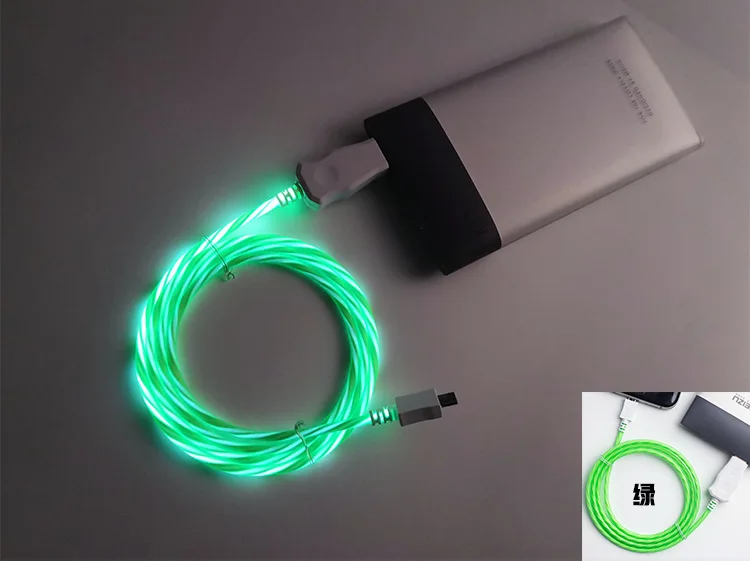 Светодиодный светящийся Micro usb зарядный кабель для huawei Honor Xiaomi Redmi сотовый телефон кабель для зарядного устройства