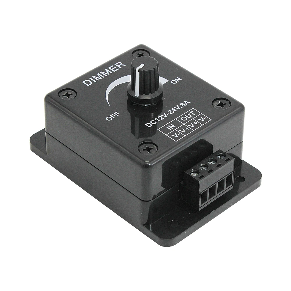 Светодиодный светорегулятор 12 В 24 постоянный ток 8 А черный цвет|led dimmer switch|dimmer