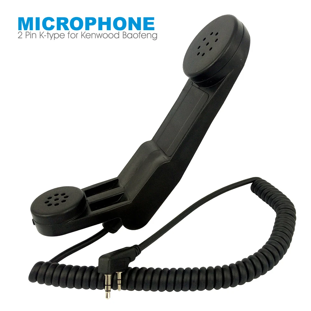 2 Pin Telephone Speaker Microphone for Kenwood Baofeng UV5R 888S 00