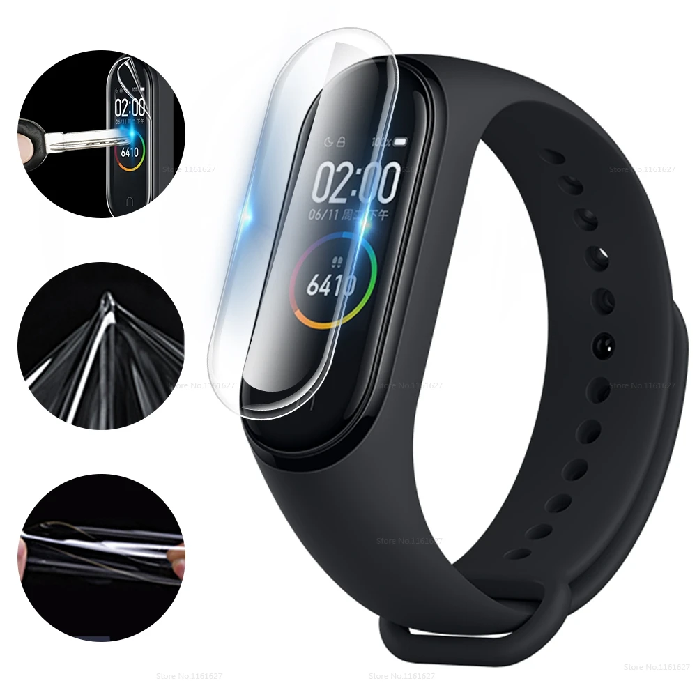 5 шт./лот, защитная пленка для экрана для Xiaomi mi Band 4, мягкая пленка для mi Band 4, полное покрытие, Защитная пленка для экрана, HD, не закаленное стекло