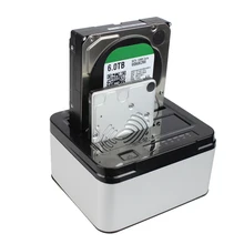 2016 Hot Selling Dual Bays SATA Hard Drive Disk Case Dock 3.5″ 2.5″ HDD SSD Station Offline clone