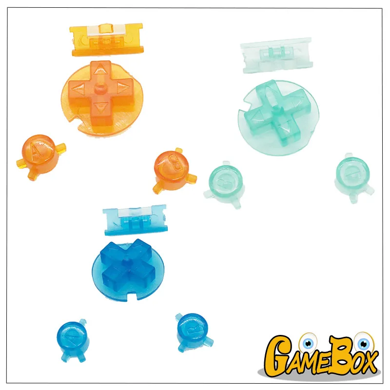 

Plastic Power ON OFF Buttons Keypads for Nintend GBC Gameboy Color D Pads A B Buttons Set for GBC