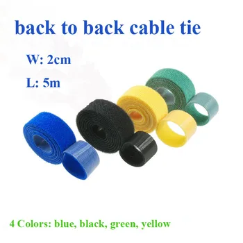 

4Colors 2cm*5m Hot Magic Nylon Reusable Cable Ties back to back cable tie velc nylon strap Magic Tape hook loop fastener