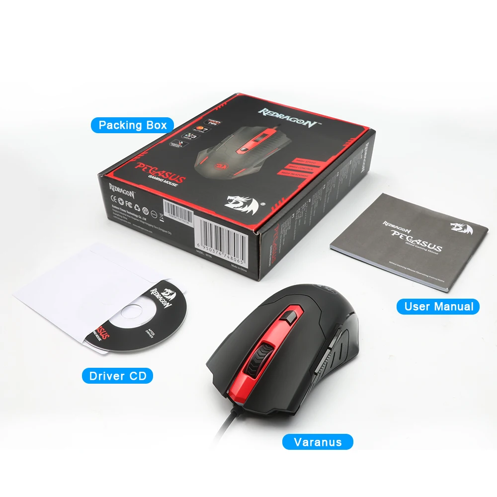 Игровая мышь Redragon PEGASUS M705 USB Проводная 7200 DPI 7 кнопок эргономичная для настольного