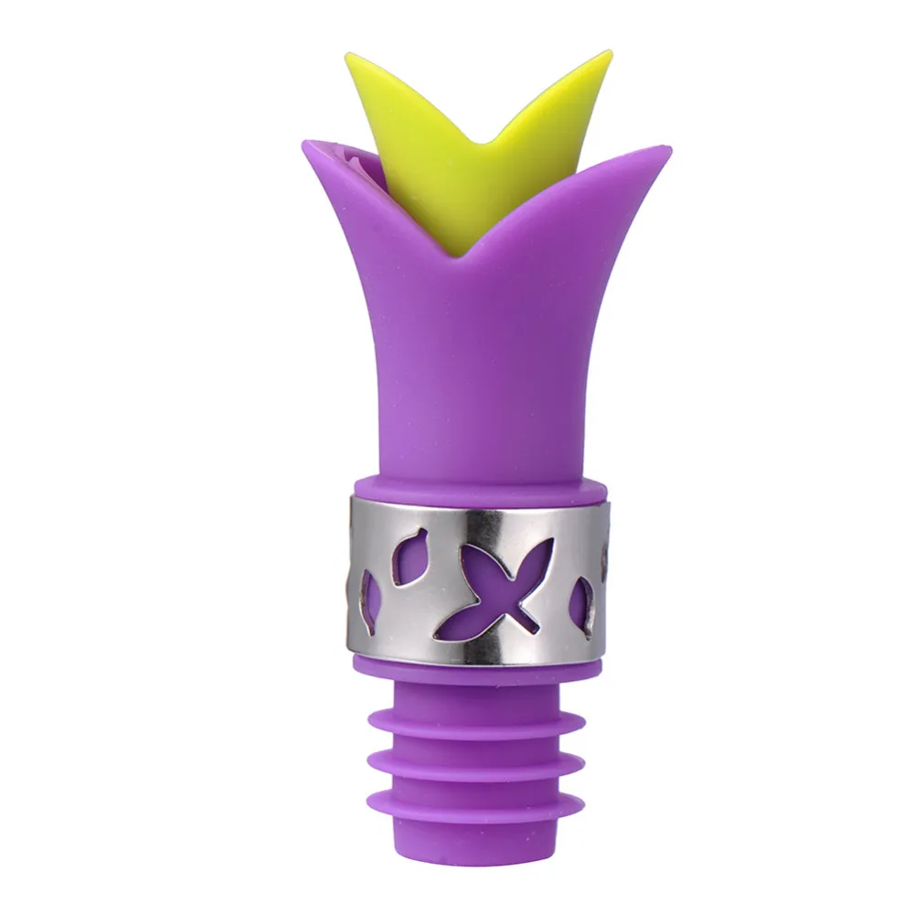 Wine Bottle Stoppers Silicone Approved Food Grade Durable Wine Pourer