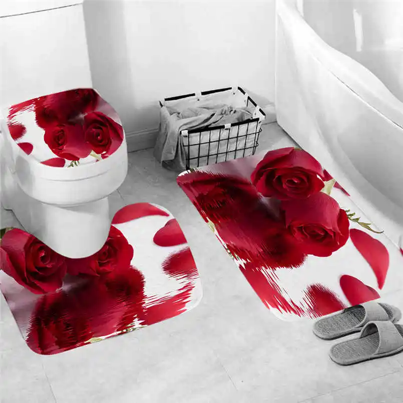 3 шт. Нескользящие рыбные весы коврик для ванной Рождественский коврик для ванной комнаты украшение для ковриков в прихожей кухонный дверной ковер tapete banheiro@ 10 - Цвет: Bathroom mat