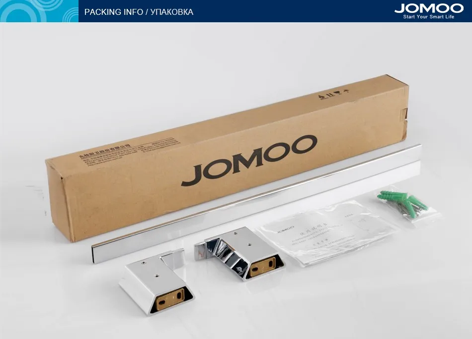 JOMOO держатель для полотенец лаконичный стиль настенная вешалка для полотенец с хромом покрытием аксессуары для ванной