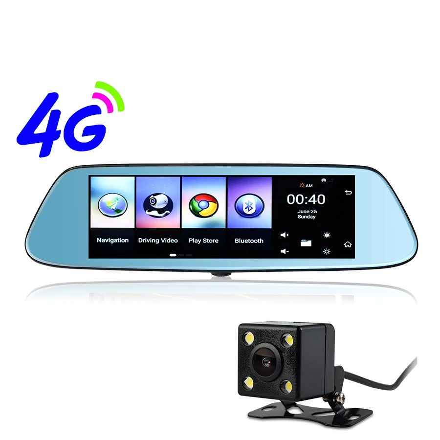 Udricare 8 дюймов 4G gps Android 5,1 WiFi Bluetooth 4G SIM карта приборная панель gps 1080P DVR двойной объектив камера заднего вида видео рекордер