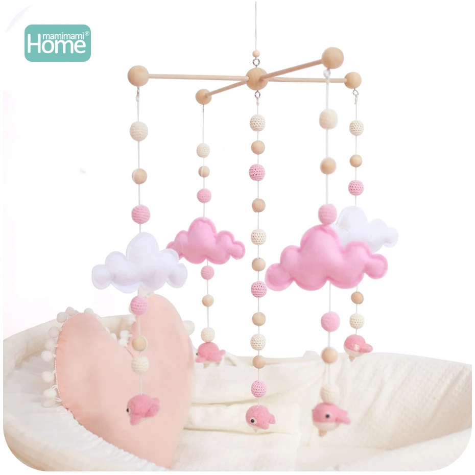 MamimamiHome 1set Cloud Bed Bell Ecofriendly Baby Bit Toy BPA Free DIY Baby Accessories Nursing Necklace 5