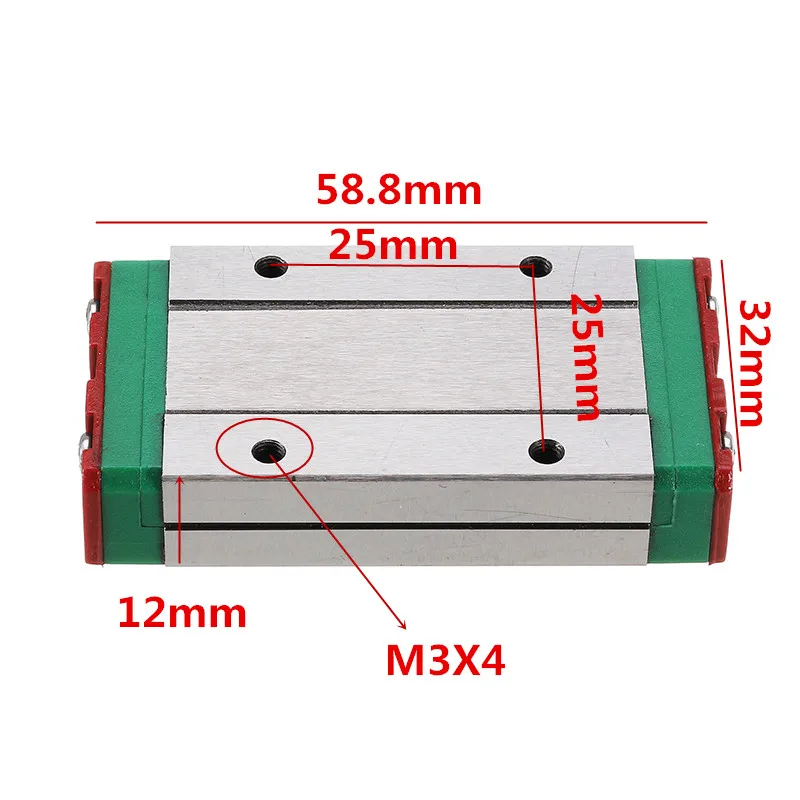 Machifit MGN15H Linear Rail Block for MGN15 Linear Rail Guide CNC Tool