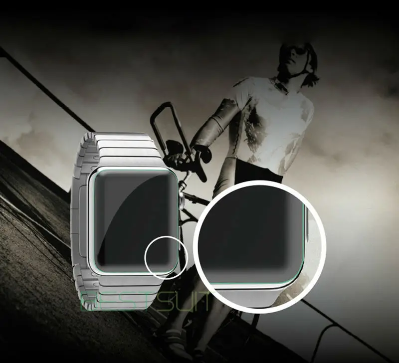 

URVOI real full screen cover for apple watch radian TPU clean full screen protective repair coating TPU membrane lenses