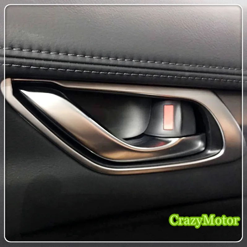 For MAZDA CX 5 2017 2018 Matte Inner Door Handle Bowl Frame Trim 4pcs set accessories